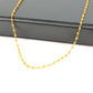 14k Solid Gold Necklace With Natural Orange Sapphire Stones, 2MM - SGGRC-138