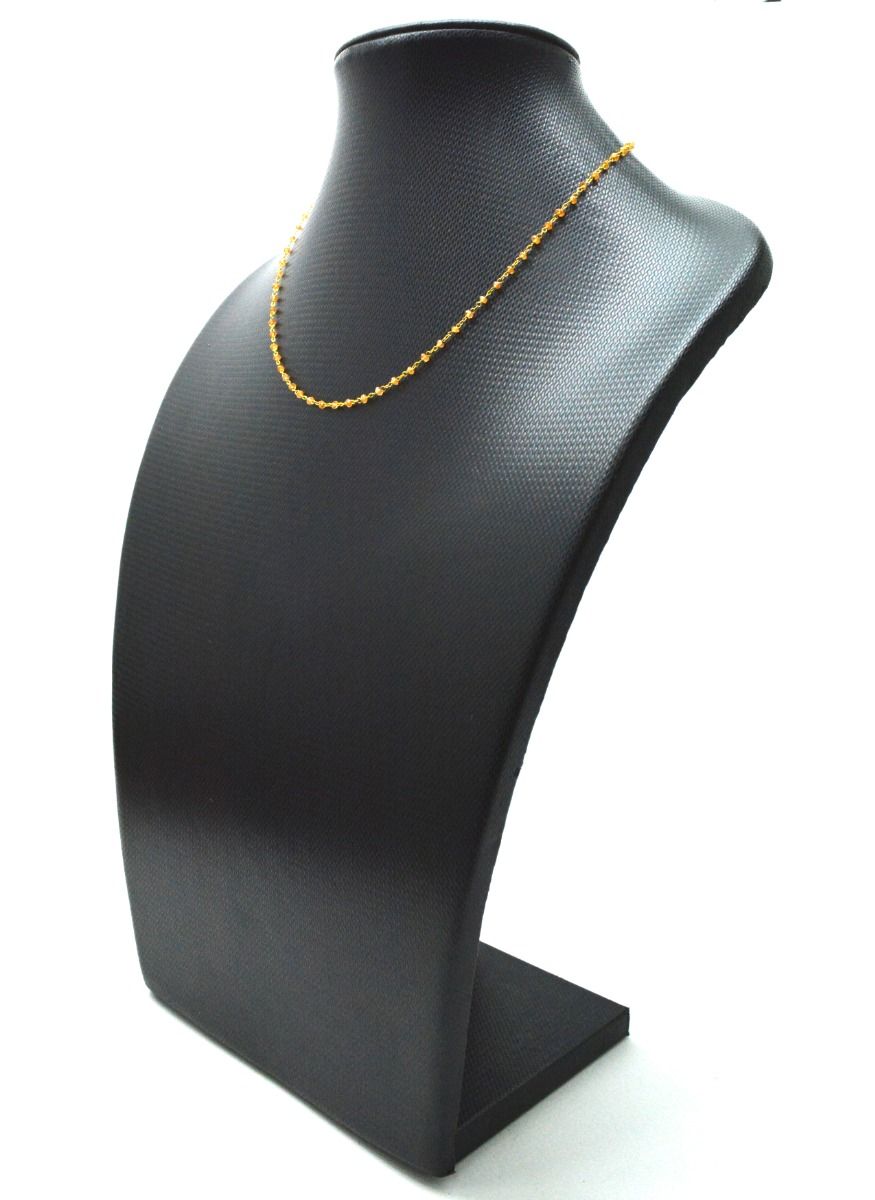 14k Solid Gold Necklace - Natural Orange Sapphire, 2MM - SGGRC-139