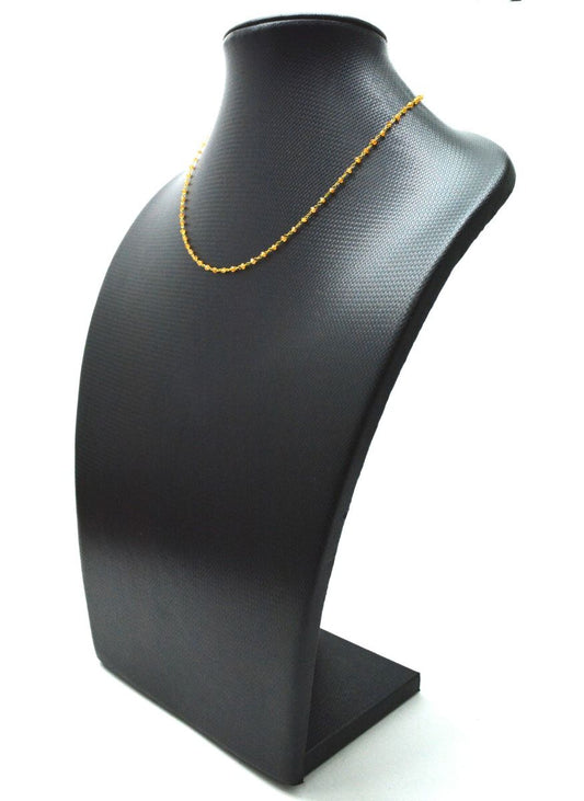 14k Solid Gold Necklace - Natural Orange Sapphire, 2MM - SGGRC-139