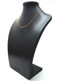 14k Solid Gold Necklace - Natural Orange Sapphire, 2MM - SGGRC-139