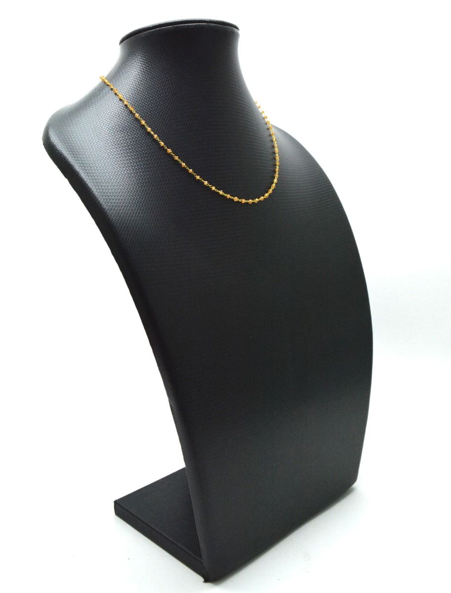 14k Solid Gold Necklace - Natural Orange Sapphire, 2MM - SGGRC-139