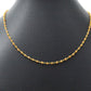 14k Solid Gold Necklace - Natural Orange Sapphire, 2MM - SGGRC-139