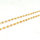 14k Solid Gold Necklace - Natural Orange Sapphire, 2MM - SGGRC-139