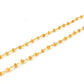 14k Solid Gold Necklace in Roundel Shape With Orange Sapphire Stone ,2MM - SGGRC-140