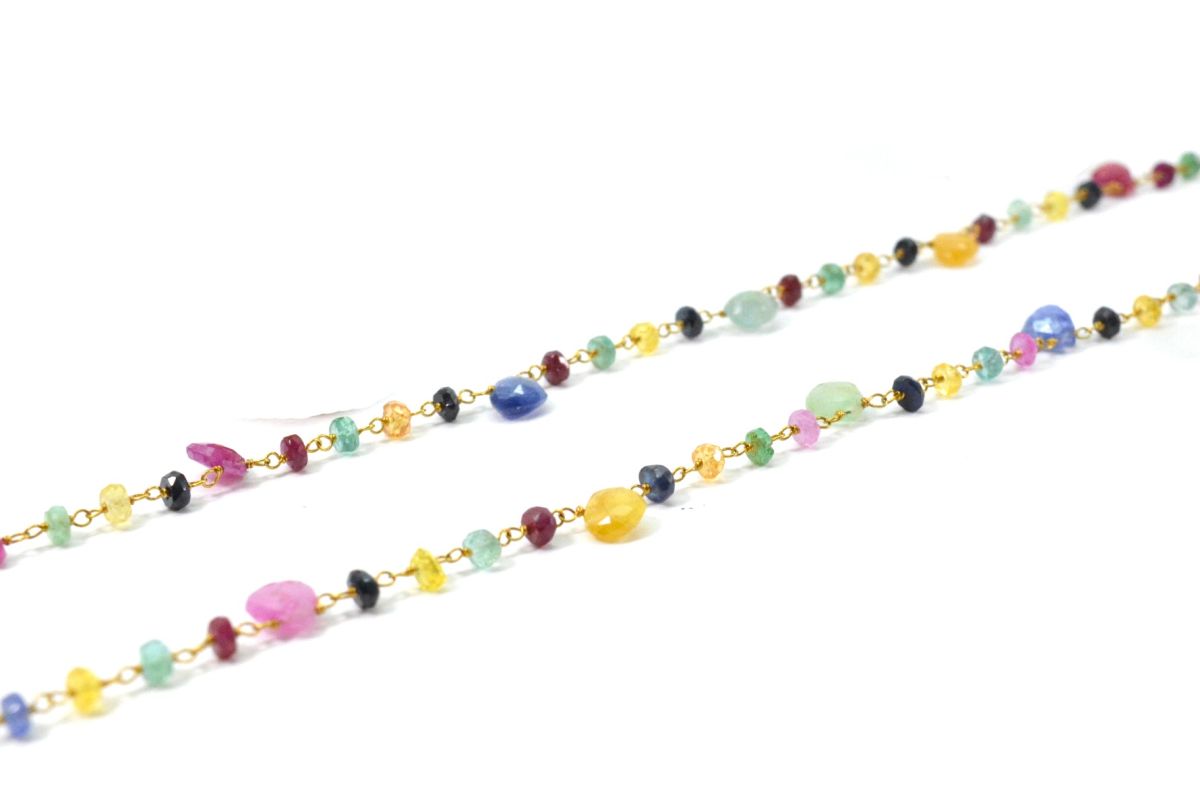 14k Solid Gold Necklace in Roundel Shape With 3 MM Size - SGGRC-143