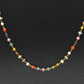 14k Solid Gold Necklace Studded With Multi Stone - 3MM,  SGGRC-144