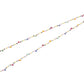 14k Solid Gold Necklace - Natural Multi Stones ,3MM - SGGRC-145