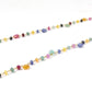 14k Solid Gold Necklace - Natural Multi Stones ,3MM - SGGRC-145