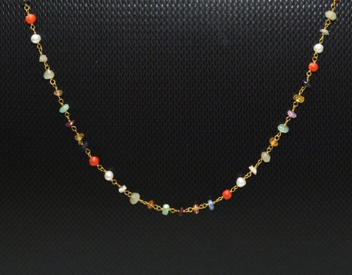 Stunning 14k Solid Gold Necklace In Roundel Shape, 3MM Size - SGGRC-147