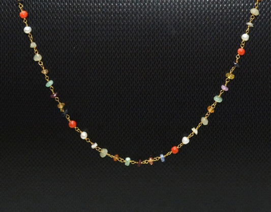 Stunning 14k Solid Gold Necklace In Roundel Shape, 3MM Size - SGGRC-147 - view 3