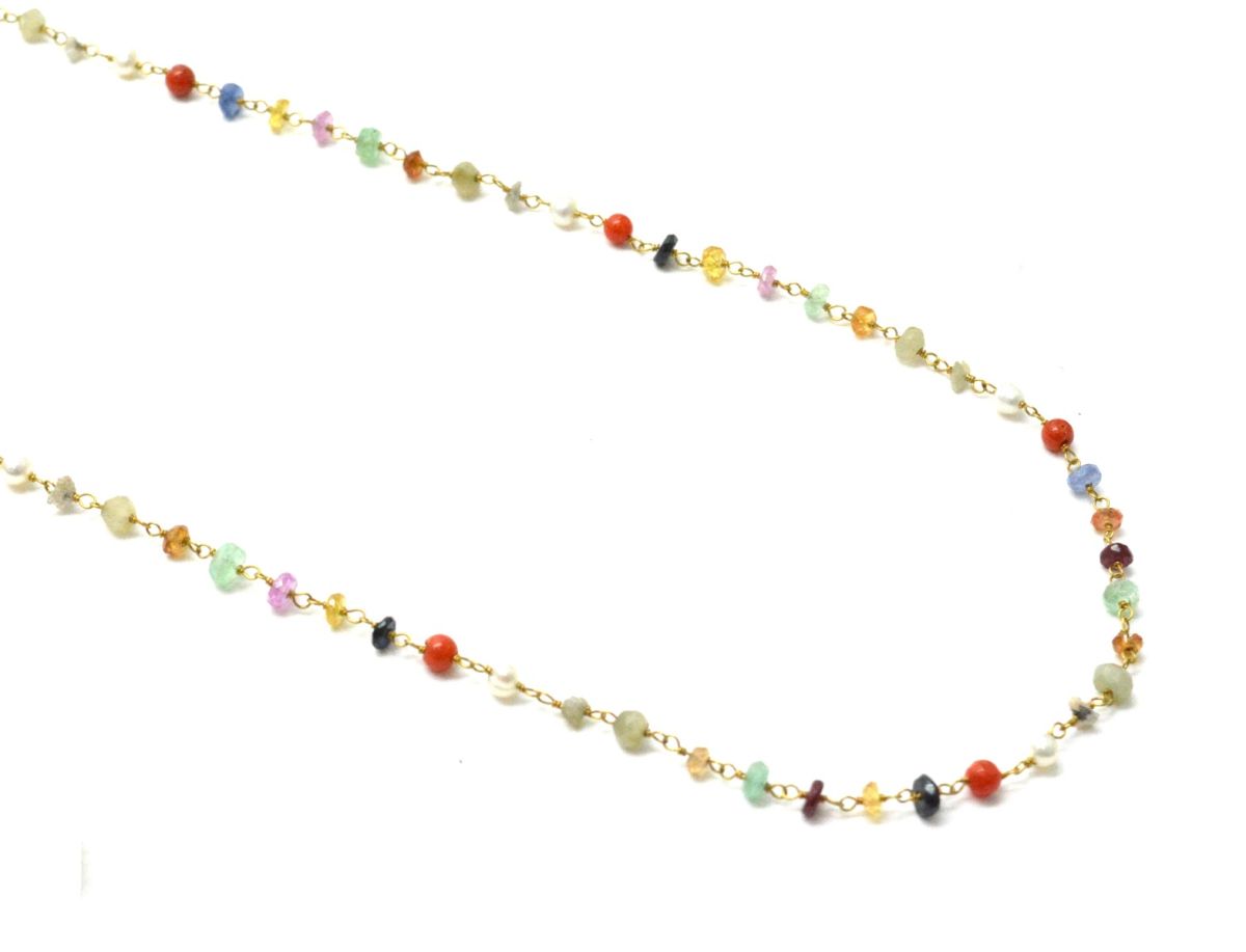 Stunning 14k Solid Gold Necklace In Roundel Shape, 3MM Size - SGGRC-147