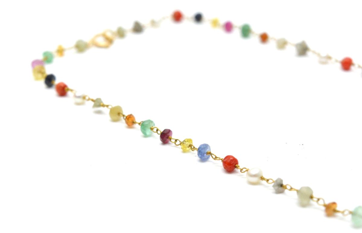 Stunning 14k Solid Gold Necklace In Roundel Shape, 3MM Size - SGGRC-147