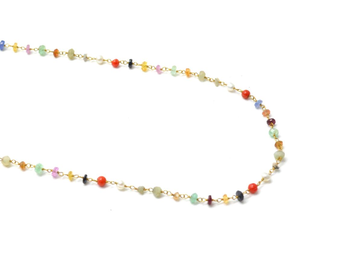 Stunning 14k Solid Gold Necklace In Roundel Shape, 3MM Size - SGGRC-147