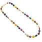 14k Solid Gold Necklace - Natural Multi Stones - SGGRC-150
