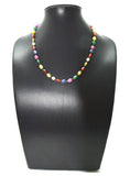 14k Solid Gold Necklace Studded With Natural Multi Stone - SGGRC-152