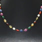 14k Solid Gold Necklace Studded With Natural Multi Stone - SGGRC-152