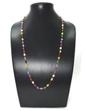 Attractive 14k Solid Gold Necklace In Mix Size With Multi Stone