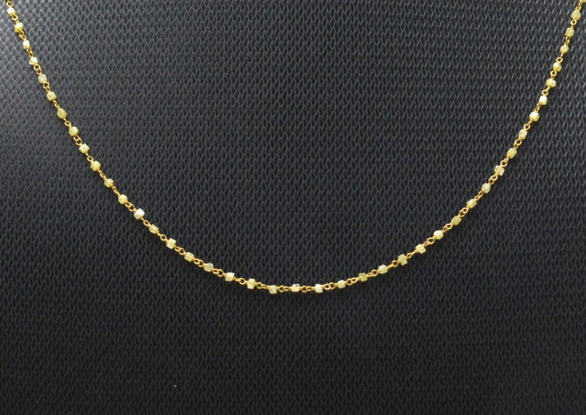 14k Solid Gold Necklace - Natural Multi Stones ,3MM