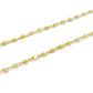 14k Solid Gold Necklace - Natural Multi Stones ,3MM - SGGRC-154
