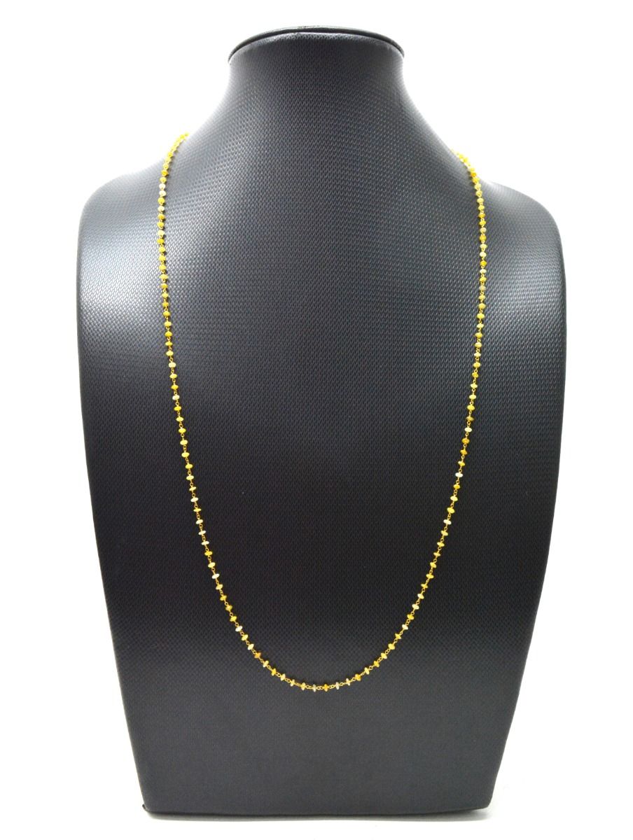Gorgeous 14k Solid Gold Necklace With Yellow Diamond Stone