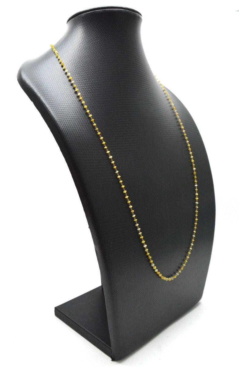 Gorgeous 14k Solid Gold Necklace With Yellow Diamond Stone