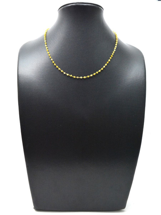 Stunning 14k Solid Gold Necklace in Roundel Shape - 2MM