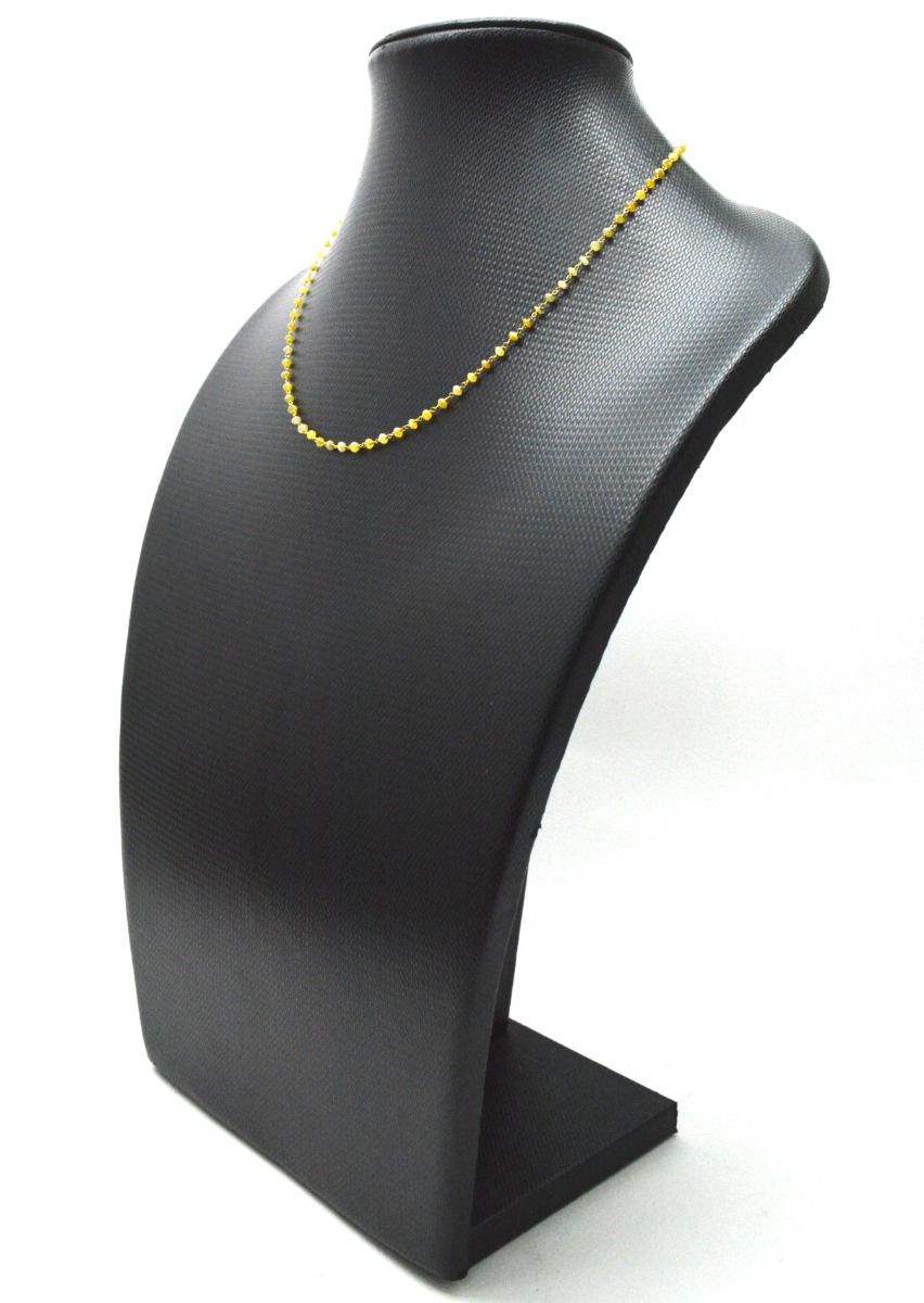 Stunning 14k Solid Gold Necklace in Roundel Shape - 2MM