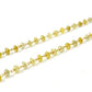 14k Solid Gold Necklace With Natural Yellow Diamond Stones -3MM Size