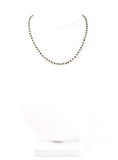 14k Solid Gold Necklace - Natural Yellow Diamond Stones, 2 - 3MM Size