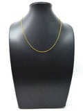 14k Solid Gold Necklace Studded With Natural Yellow Diamond Stones