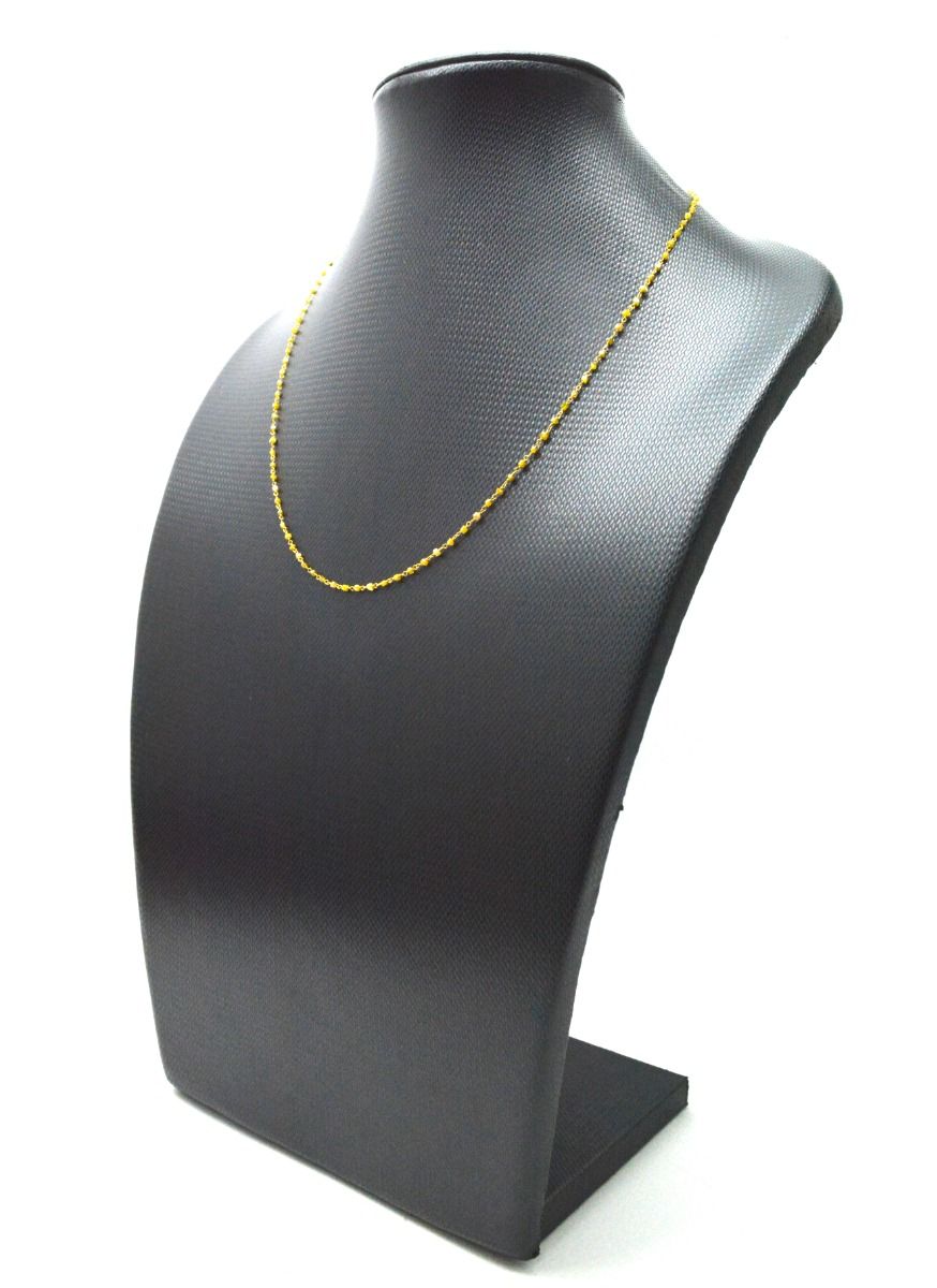14k Solid Gold Necklace Studded With Natural Yellow Diamond Stones - SGGRC-161