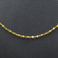 14k Solid Gold Necklace Studded With Natural Yellow Diamond Stones