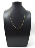 14k Solid Gold Necklace With Natural White Diamond Stones, 1.50 - 2MM