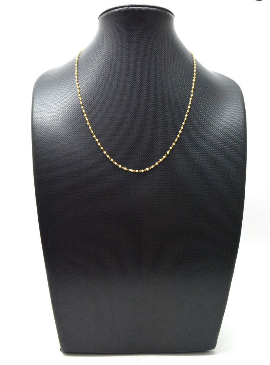 14k Solid Gold Necklace In Cube Shape With 1.00 - 1.50 MM Size