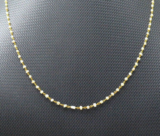 14k Solid Gold Necklace In Cube Shape With 1.00 - 1.50 MM Size - view 3