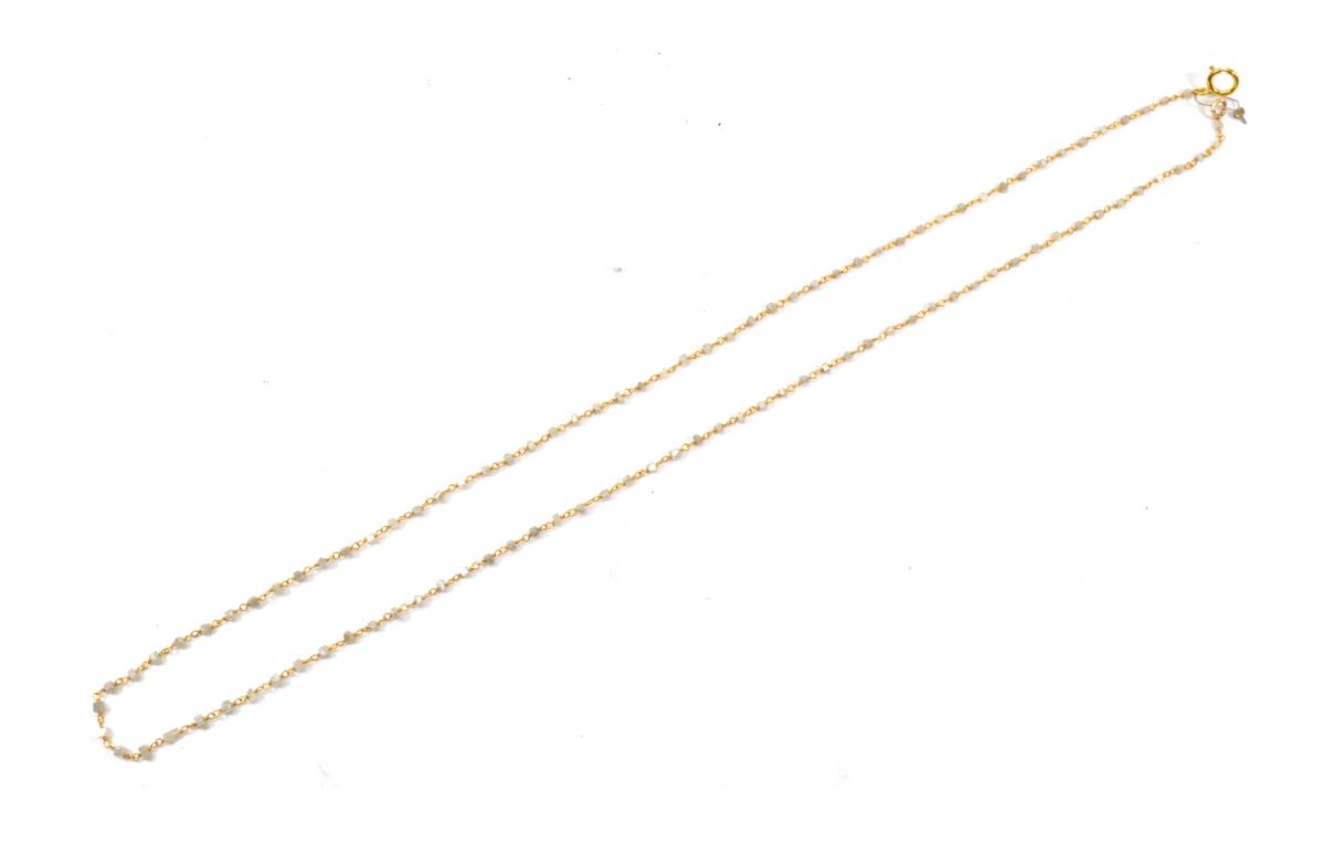 14k Solid Gold Necklace In Cube Shape With 1.00 - 1.50 MM Size