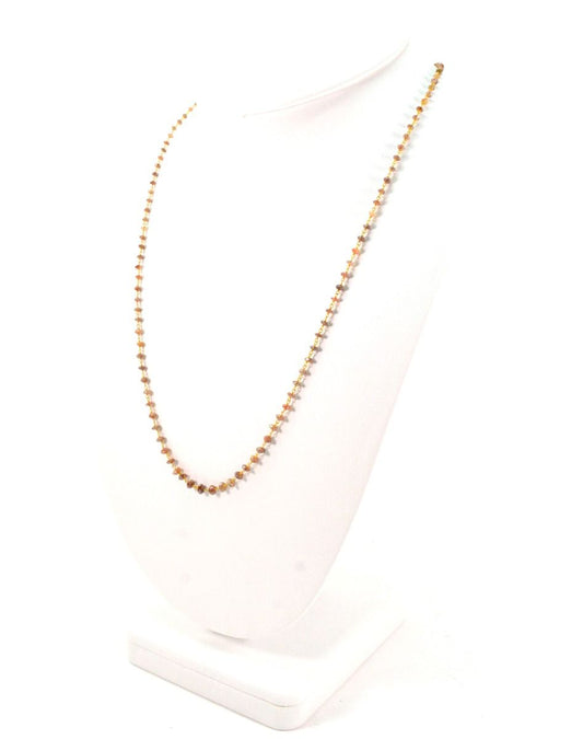 14k Solid Gold Necklace Studded With Natural Red Diamond Stone -  SGGRC-165