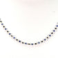 14k Solid Gold Necklace With Natural Diamond & Sapphire - 2MM