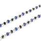 14k Solid Gold Necklace With Natural Diamond & Sapphire - 2MM, SGGRC-167