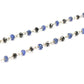 14k Solid Gold Necklace With Natural Diamond & Sapphire - 2MM, SGGRC-167