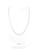 14k Solid Gold Necklace in Cube Shape With Black and Gray Stone
