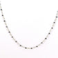 14k Solid Gold Necklace in Cube Shape With Black and Gray Stone
