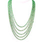 14k Solid Gold Necklace Studded With Natural Emerald Stone -3.50 - 4MM  SGGRC-170
