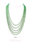 14k Solid Gold Necklace Studded With Natural Emerald Stone -3.50 - 4MM