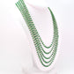 14k Solid Gold Necklace Studded With Natural Emerald Stone -3.50 - 4MM  SGGRC-170