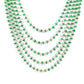 14k Solid Gold Necklace Studded With Natural Emerald Stone -3.50 - 4MM