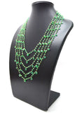 14k Solid Gold Necklace Studded With Natural Emerald Stone -3.50 - 4MM , SGGRC-172