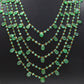 14k Solid Gold Necklace Studded With Natural Emerald Stone -3.50 - 4MM