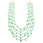 14k Solid Gold Necklace Studded With Natural Emerald Stone -3.50 - 4MM , SGGRC-172