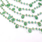 14k Solid Gold Necklace Studded With Natural Emerald Stone -3.50 - 4MM , SGGRC-172